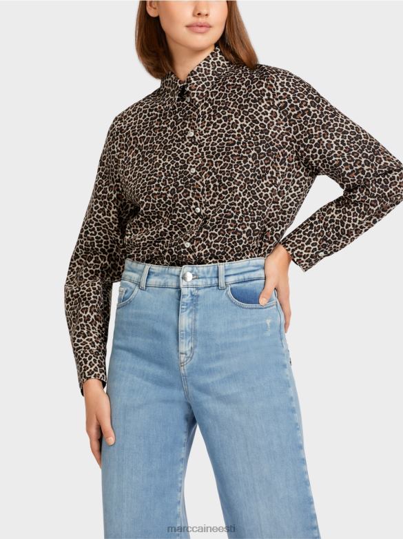 Marc Cain Riietus \"koos ümber mõtlema\" särgi stiilis pluus J8DT977 pulberkreem