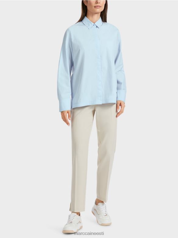 Marc Cain Riietus \"koos ümbermõtlema\" kimono pluus J8DT867 pehme pulber sinine