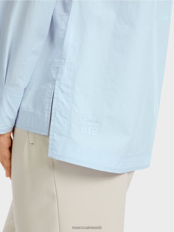 Marc Cain Riietus \"koos ümbermõtlema\" kimono pluus J8DT867 pehme pulber sinine