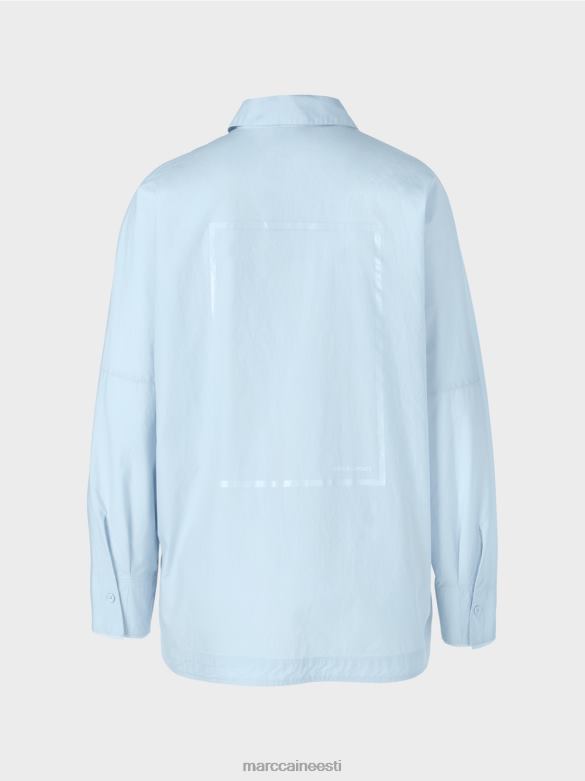 Marc Cain Riietus \"koos ümbermõtlema\" kimono pluus J8DT867 pehme pulber sinine