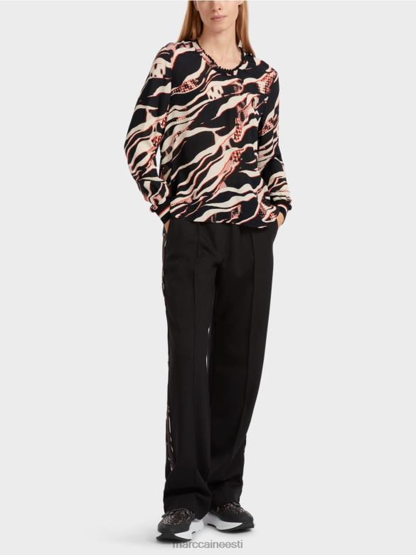 Marc Cain Riietus üleni trükitud pluus J8DT849 campari