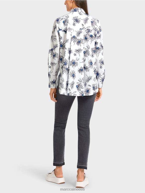 Marc Cain Riietus \"mõtle koos ümber\" lilleline pluus J8DT990 valge