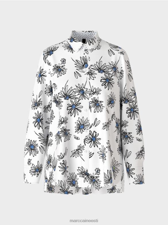 Marc Cain Riietus \"mõtle koos ümber\" lilleline pluus J8DT990 valge