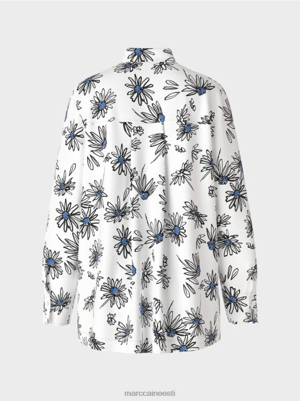 Marc Cain Riietus \"mõtle koos ümber\" lilleline pluus J8DT990 valge