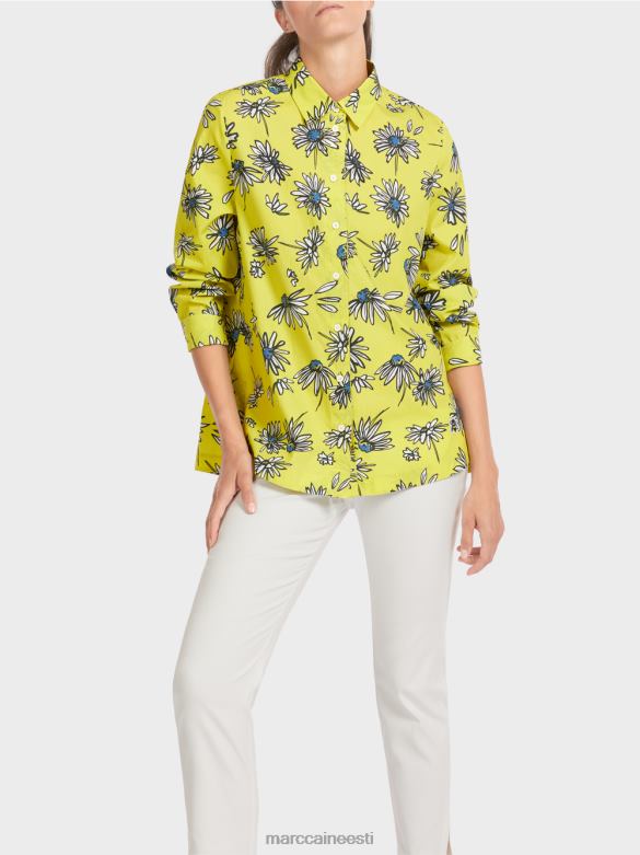 Marc Cain Riietus \"mõtle koos ümber\" lilleline pluus J8DT991 roheline väävel