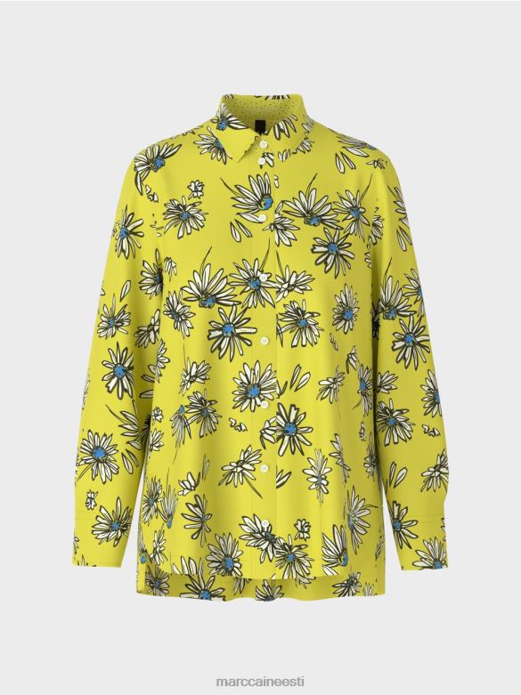 Marc Cain Riietus \"mõtle koos ümber\" lilleline pluus J8DT991 roheline väävel