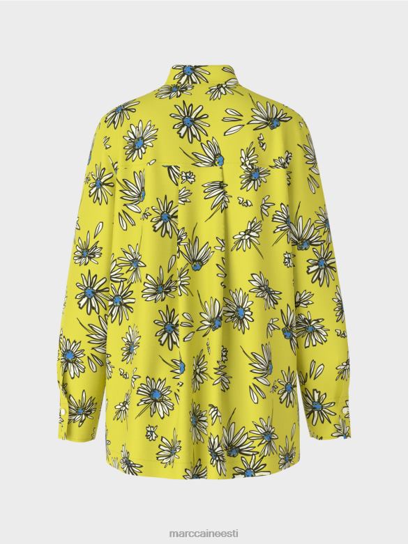 Marc Cain Riietus \"mõtle koos ümber\" lilleline pluus J8DT991 roheline väävel