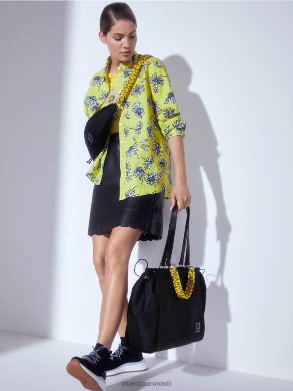 Marc Cain Riietus \"mõtle koos ümber\" lilleline pluus J8DT991 roheline väävel