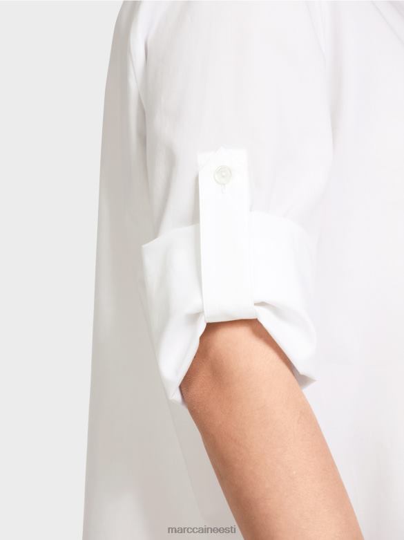 Marc Cain Riietus \"mõtle koos ümber\" sakidega pluus J8DT931 valge