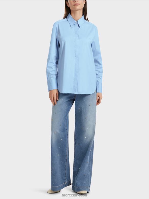 Marc Cain Riietus pikendatud seljaosaga pluus J8DT857 tume suvetaevas