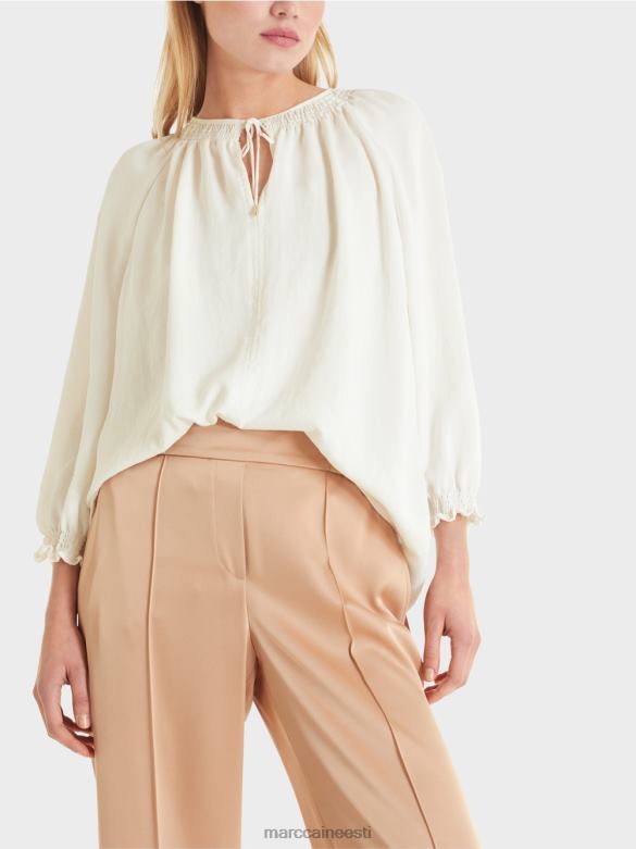 Marc Cain Riietus pluus \"mõtle koos ümber\" J8DT898 määrdunudvalge