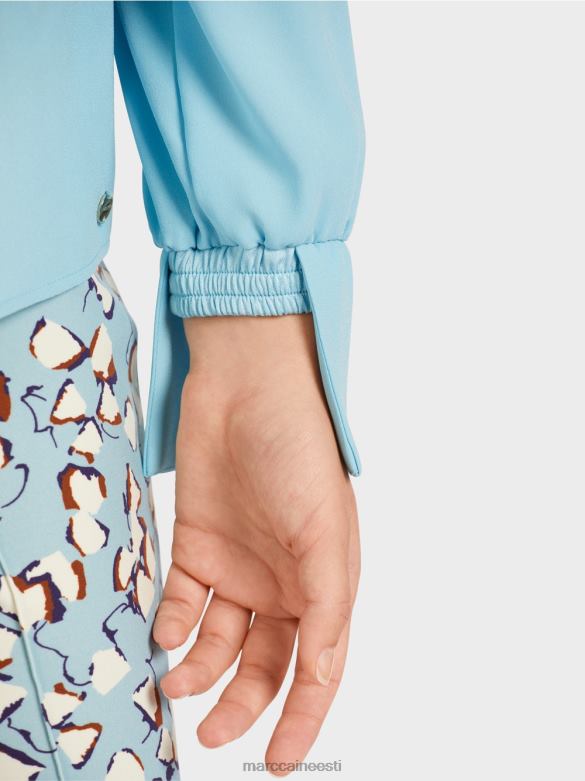 Marc Cain Riietus pluusi stiilis voltidega topp J8DT1020 atmosfääri sinine