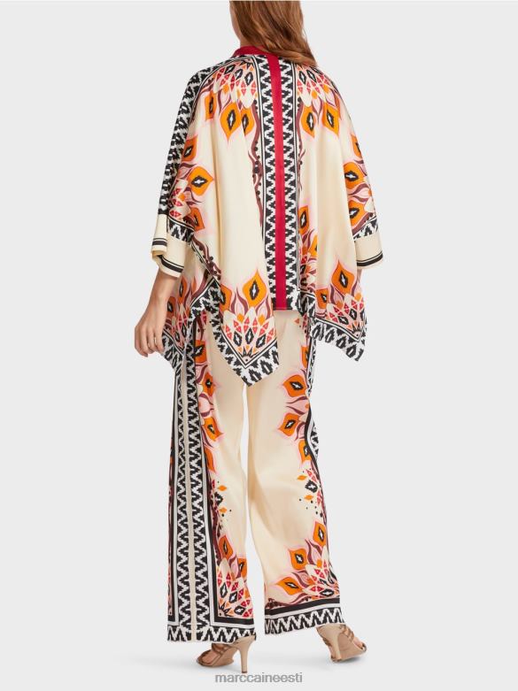 Marc Cain Riietus pontšo stiilis pluus J8DT914 sügav punane