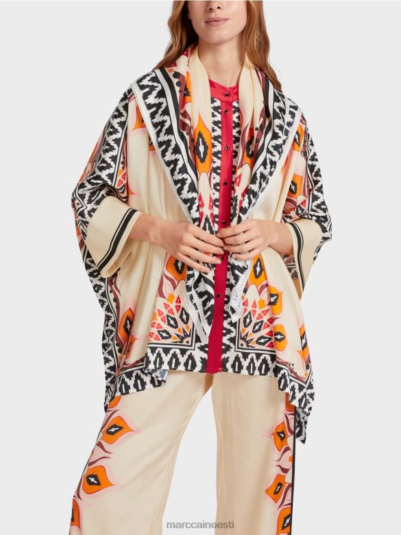 Marc Cain Riietus pontšo stiilis pluus J8DT914 sügav punane