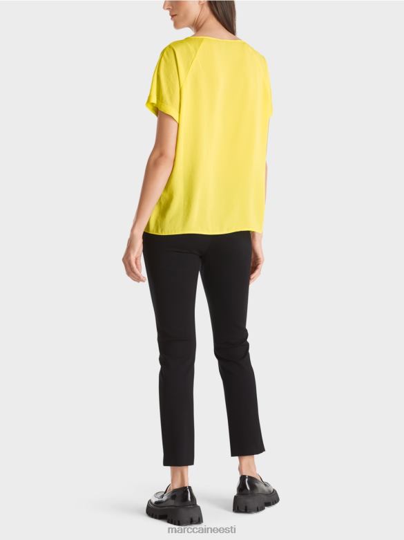 Marc Cain Riietus purist \"koos ümbermõtlema\" pluus J8DT881 pehme sidrun