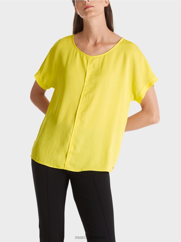 Marc Cain Riietus purist \"koos ümbermõtlema\" pluus J8DT881 pehme sidrun