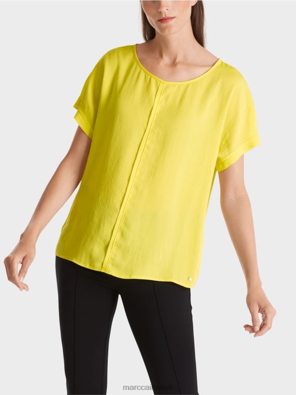 Marc Cain Riietus purist \"koos ümbermõtlema\" pluus J8DT881 pehme sidrun