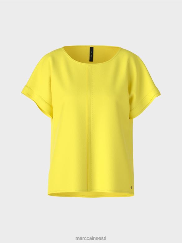 Marc Cain Riietus purist \"koos ümbermõtlema\" pluus J8DT881 pehme sidrun