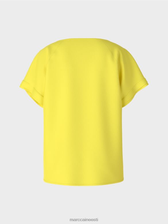 Marc Cain Riietus purist \"koos ümbermõtlema\" pluus J8DT881 pehme sidrun