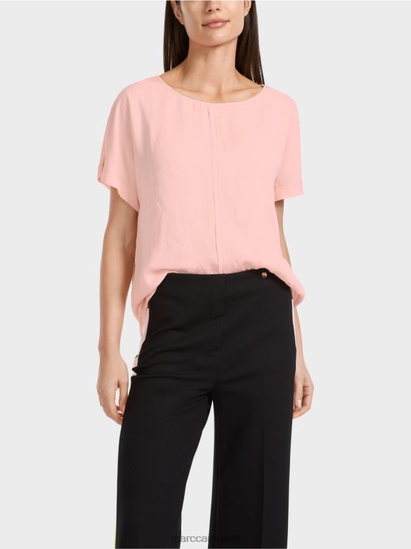 Marc Cain Riietus purist "koos ümbermõtlema" pluus J8DT885 pehme puuderroosa