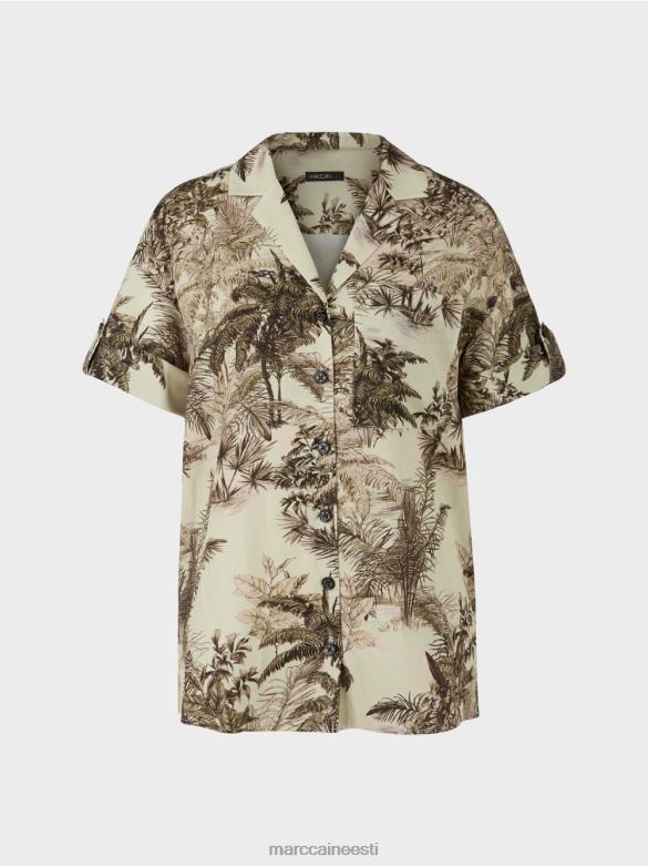 Marc Cain Riietus särgi stiilis peopesa motiiviga pluus J8DT961 pehme hingeõhk