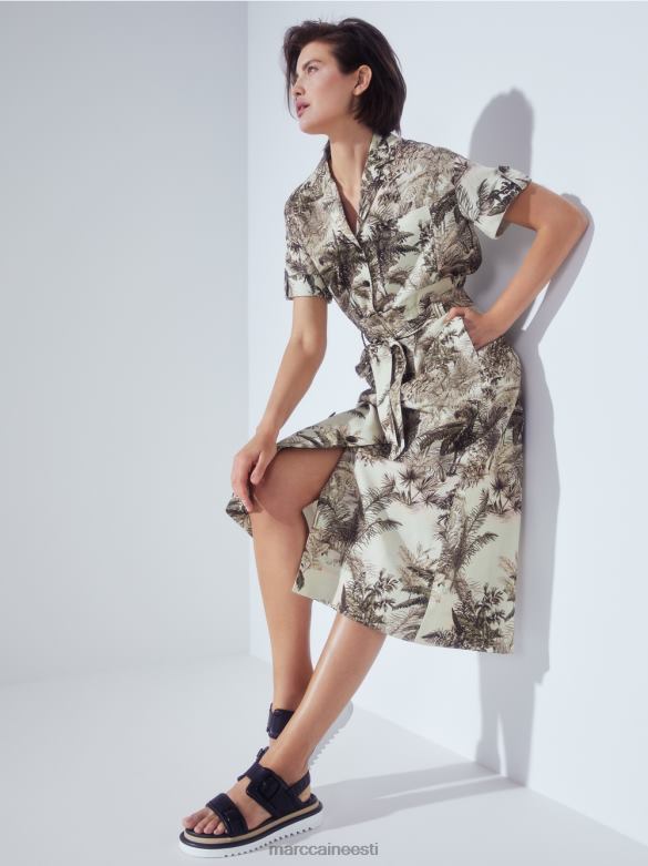 Marc Cain Riietus särgi stiilis peopesa motiiviga pluus J8DT961 pehme hingeõhk