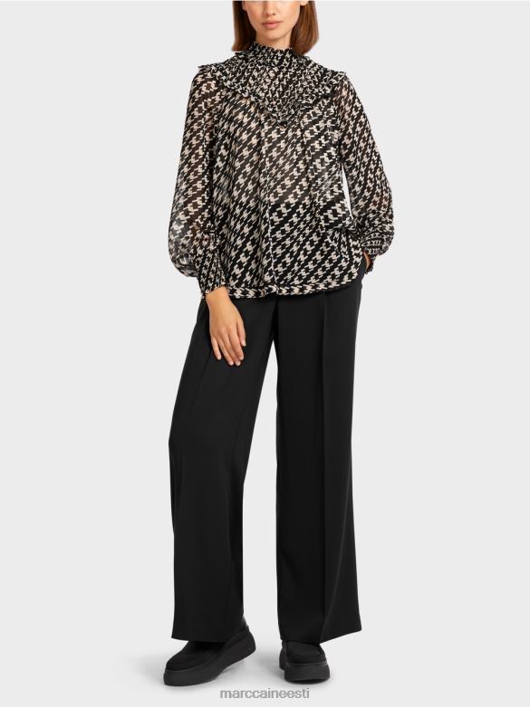 Marc Cain Riietus smokkikraega pluus J8DT1006 must