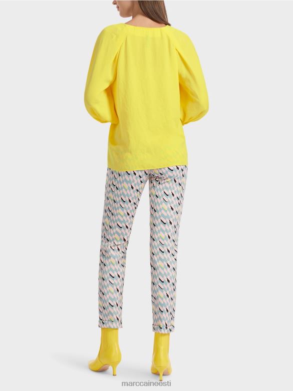 Marc Cain Riietus v-kaelusega \"mõelge koos pluus uuesti läbi J8DT880 pehme sidrun