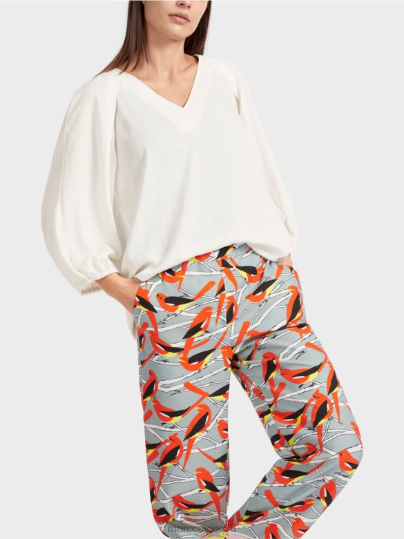 Marc Cain Riietus v-kaelusega \"mõelge koos pluus uuesti läbi J8DT891 määrdunudvalge