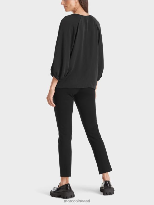 Marc Cain Riietus v-kaelusega \"mõelge koos pluus uuesti läbi J8DT892 must