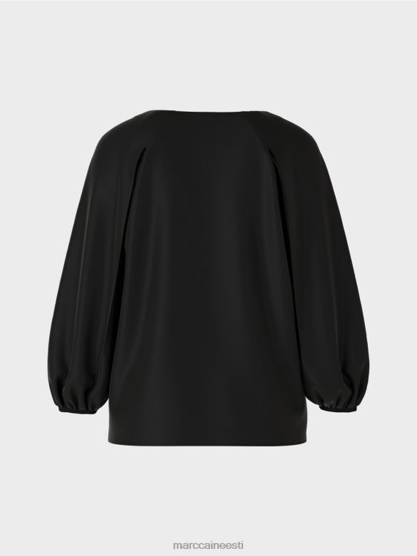 Marc Cain Riietus v-kaelusega \"mõelge koos pluus uuesti läbi J8DT892 must