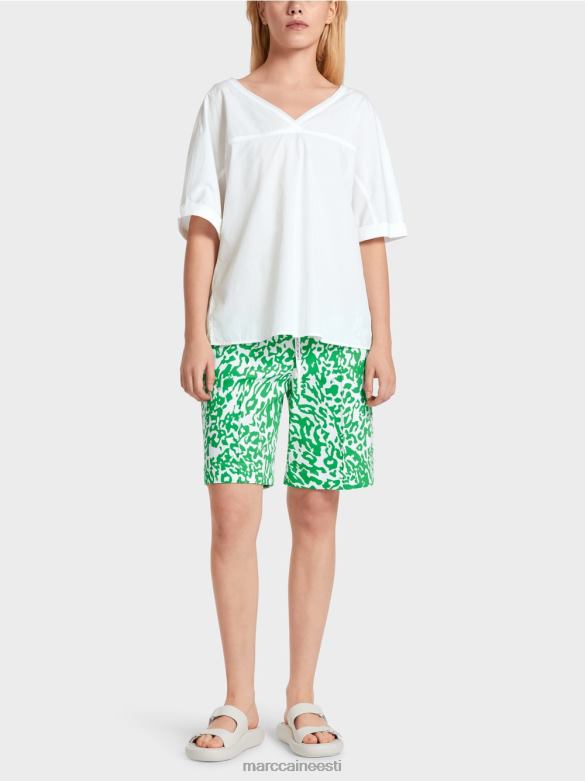 Marc Cain Riietus v-kaelusega \"mõelge koos pluus uuesti läbi J8DT922 valge