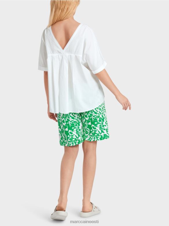 Marc Cain Riietus v-kaelusega \"mõelge koos pluus uuesti läbi J8DT922 valge