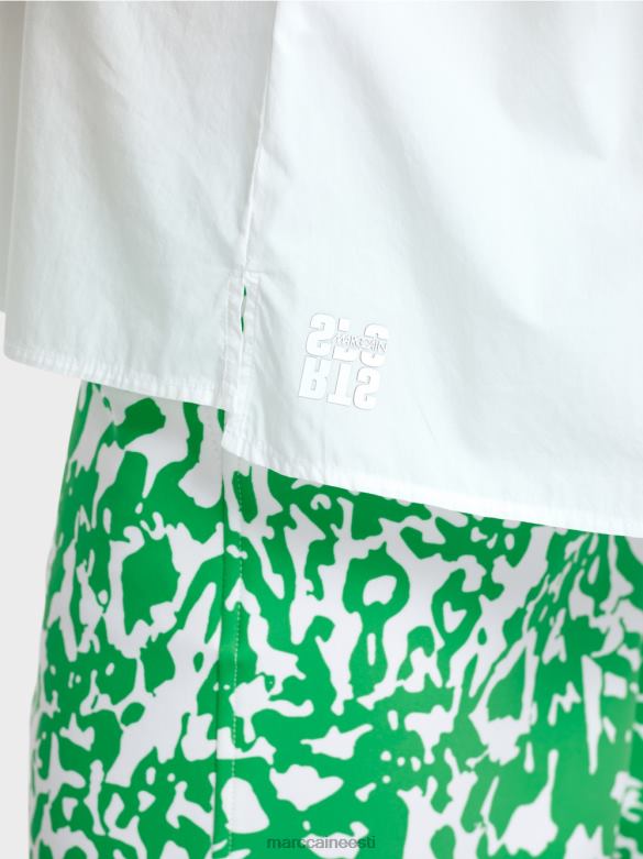 Marc Cain Riietus v-kaelusega \"mõelge koos pluus uuesti läbi J8DT922 valge