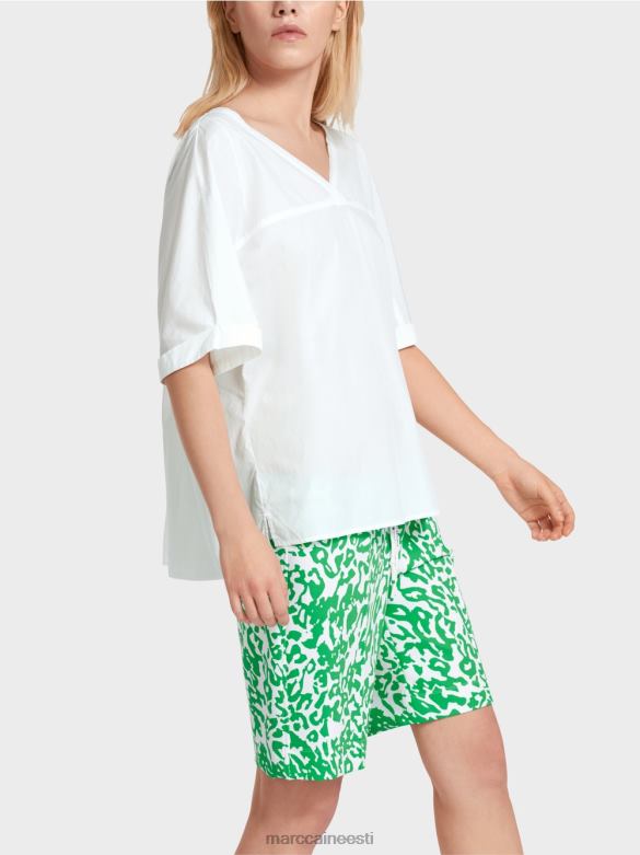 Marc Cain Riietus v-kaelusega \"mõelge koos pluus uuesti läbi J8DT922 valge