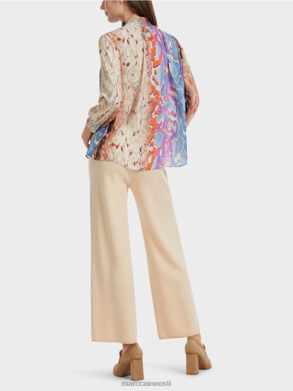 Marc Cain Riietus värviline \"mõtle koos ümber\" pluus J8DT853 tume suvetaevas