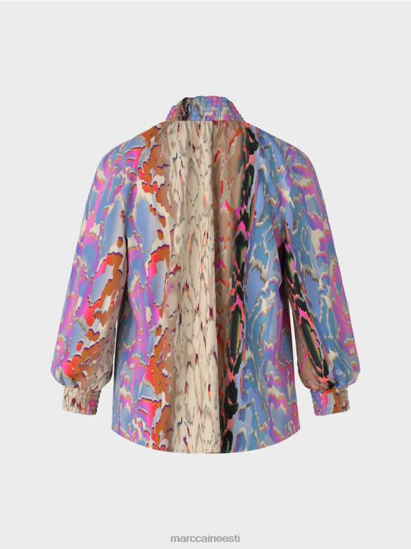 Marc Cain Riietus värviline \"mõtle koos ümber\" pluus J8DT853 tume suvetaevas