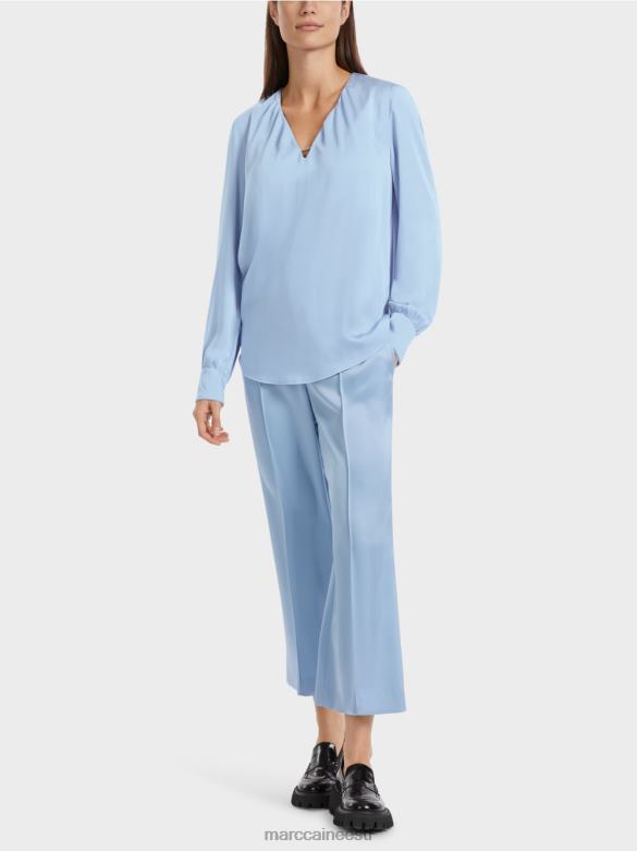 Marc Cain Riietus vabaaja pluus v-kaelusega J8DT855 tume suvetaevas