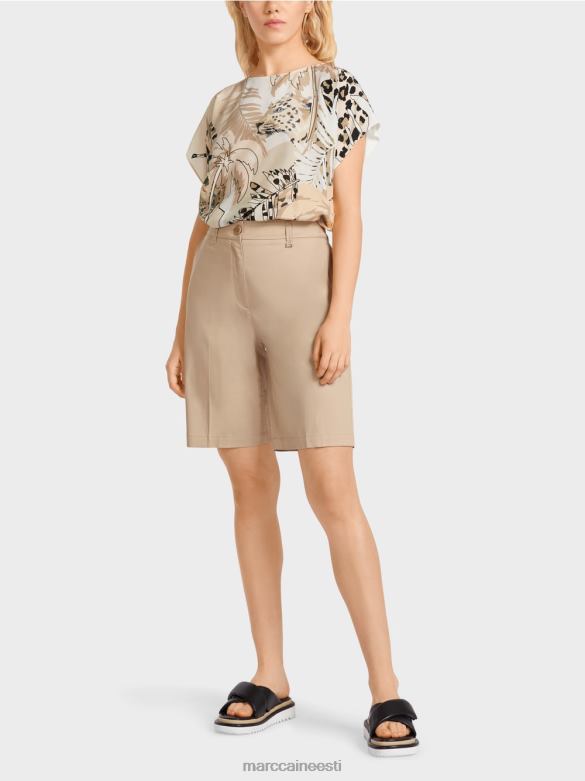 Marc Cain Riietus Naiseliku istmega finike lühikesed püksid J8DT658 sügav liiv