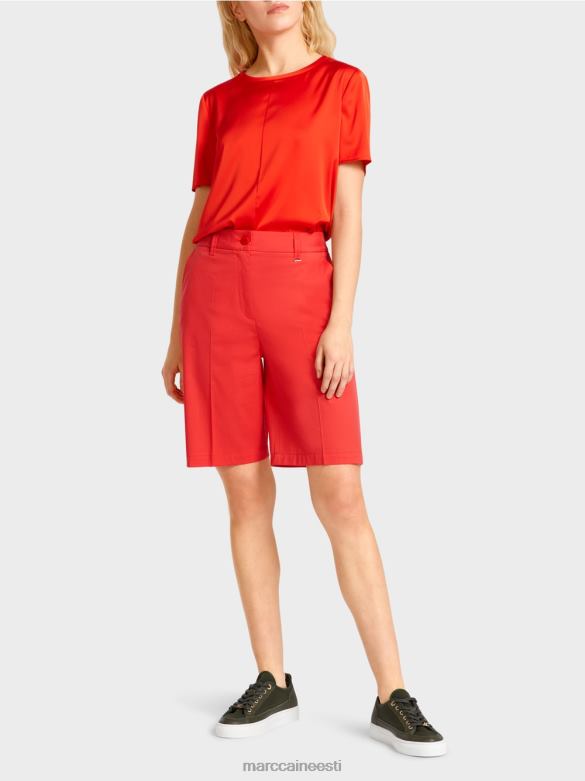 Marc Cain Riietus Naiseliku istmega finike lühikesed püksid J8DT670 tulipunane