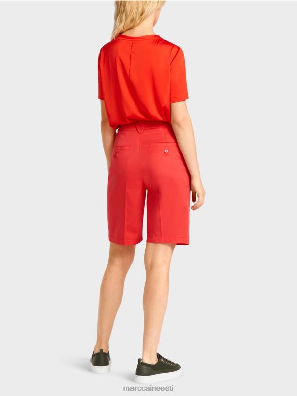 Marc Cain Riietus Naiseliku istmega finike lühikesed püksid J8DT670 tulipunane