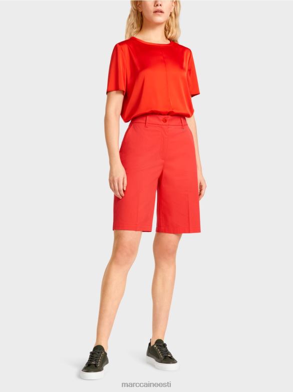 Marc Cain Riietus Naiseliku istmega finike lühikesed püksid J8DT670 tulipunane
