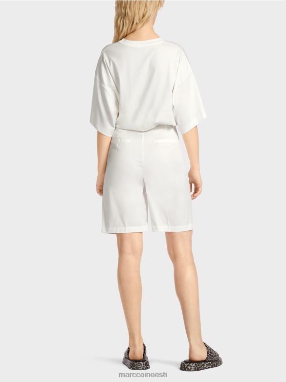 Marc Cain Riietus Naiseliku istmega finike lühikesed püksid J8DT679 määrdunudvalge