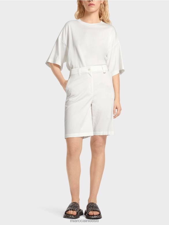 Marc Cain Riietus Naiseliku istmega finike lühikesed püksid J8DT679 määrdunudvalge