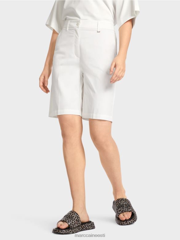 Marc Cain Riietus Naiseliku istmega finike lühikesed püksid J8DT679 määrdunudvalge