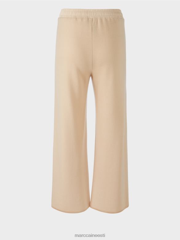 Marc Cain Riietus Saksamaal kootud villased püksid J8DT547 tume kreem