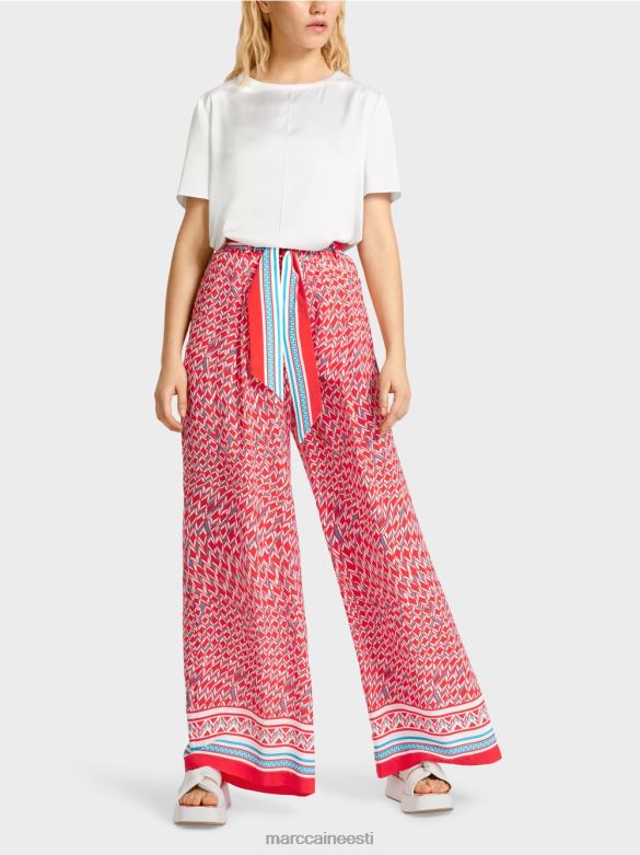 Marc Cain Riietus Winnipegi laia säärega püksid J8DT669 tulipunane