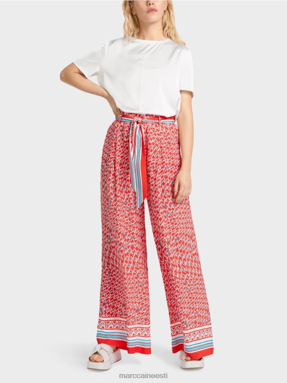 Marc Cain Riietus Winnipegi laia säärega püksid J8DT669 tulipunane