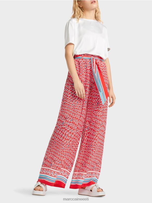 Marc Cain Riietus Winnipegi laia säärega püksid J8DT669 tulipunane