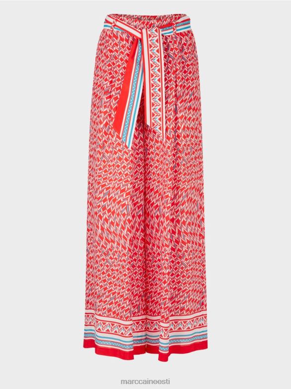 Marc Cain Riietus Winnipegi laia säärega püksid J8DT669 tulipunane